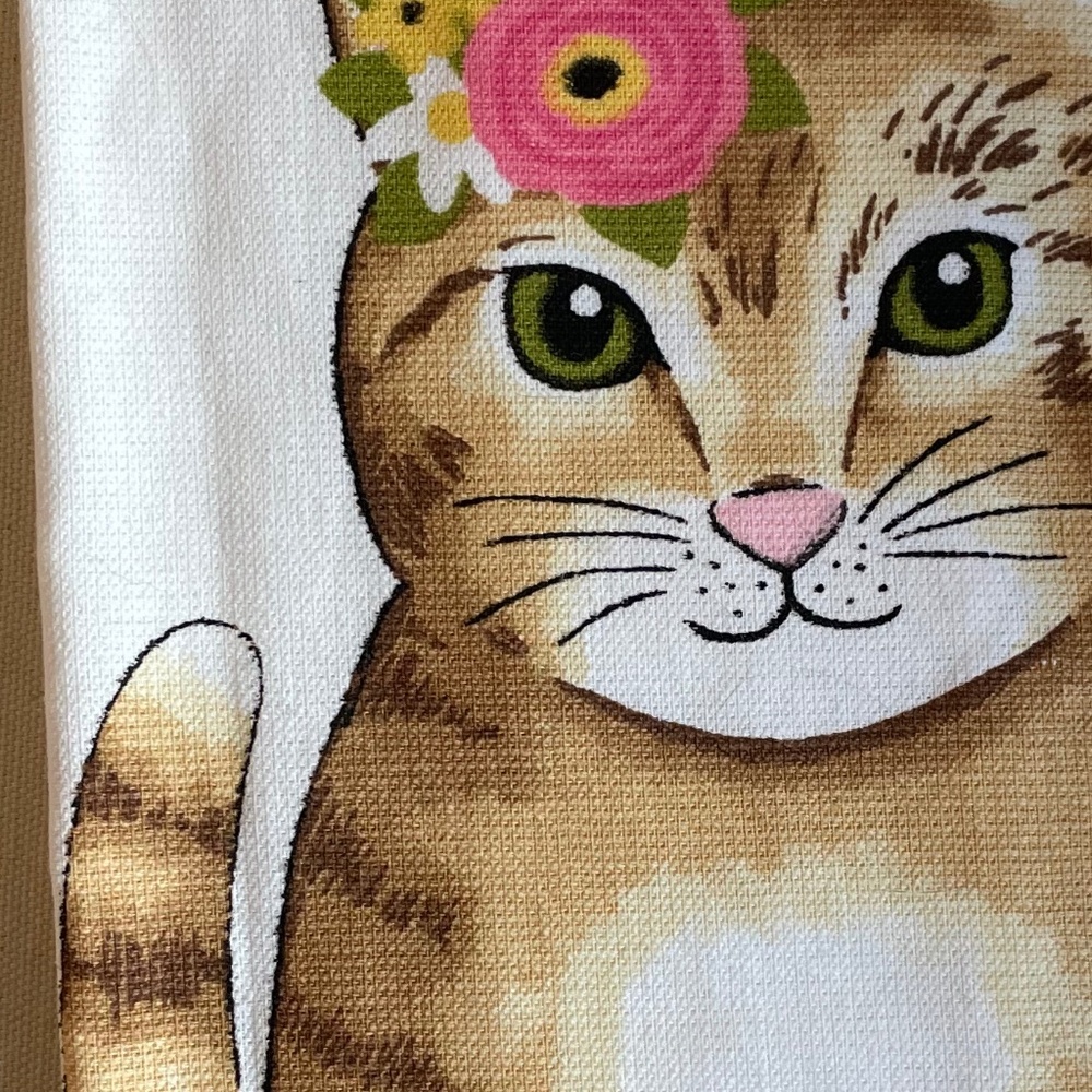 NWT -  Adorable Orange Tabby Dish or Guest Towel! - Picture 4 of 7
